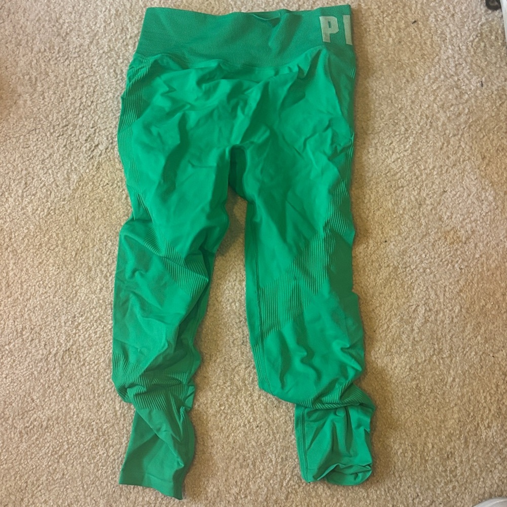 PINK Victoria's Secret Bright Green Seamless Leggings